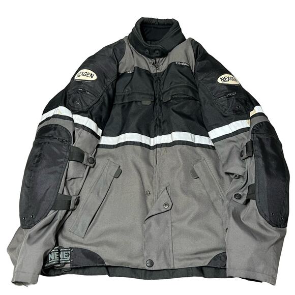 NEXGEN WATERPROOF MOTORCYCLE JACKET Men's Medium Reflective Padded Zip Lining - Picture 1 of 12